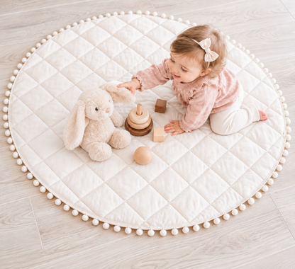 Children’s Pompom Quilted Play Mat