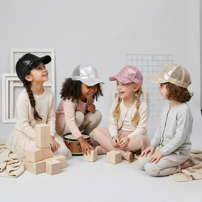 Little Diva Sparkle Cap | Sequin Kids Baseball Hat